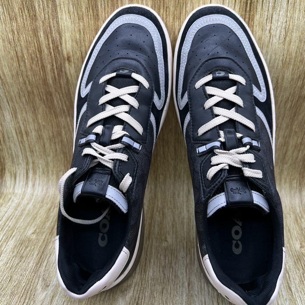Coach CitySole Signature Court Sneakers Men's Size 12 D Black Charcoal G5015 - Picture 6 of 10